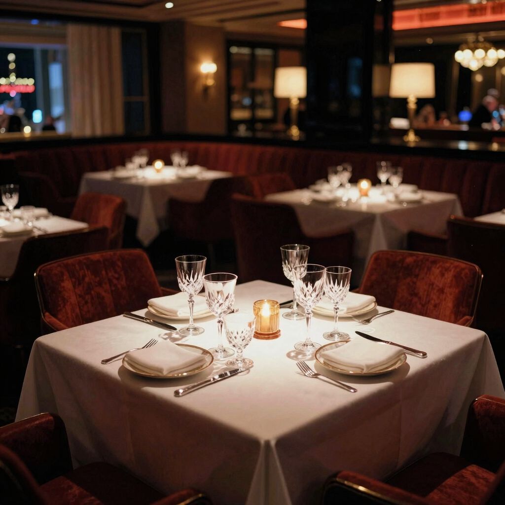 Fine-Dining-Tafel in einer privaten Lounge