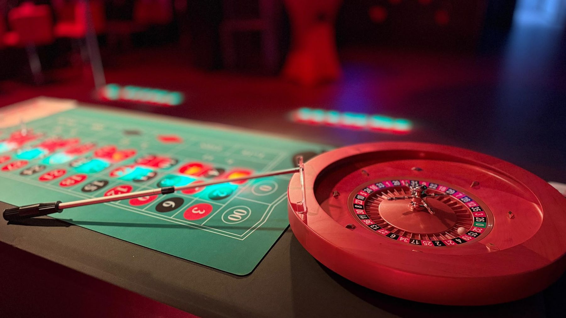 Roulette-Tisch bei einem Casino-Event