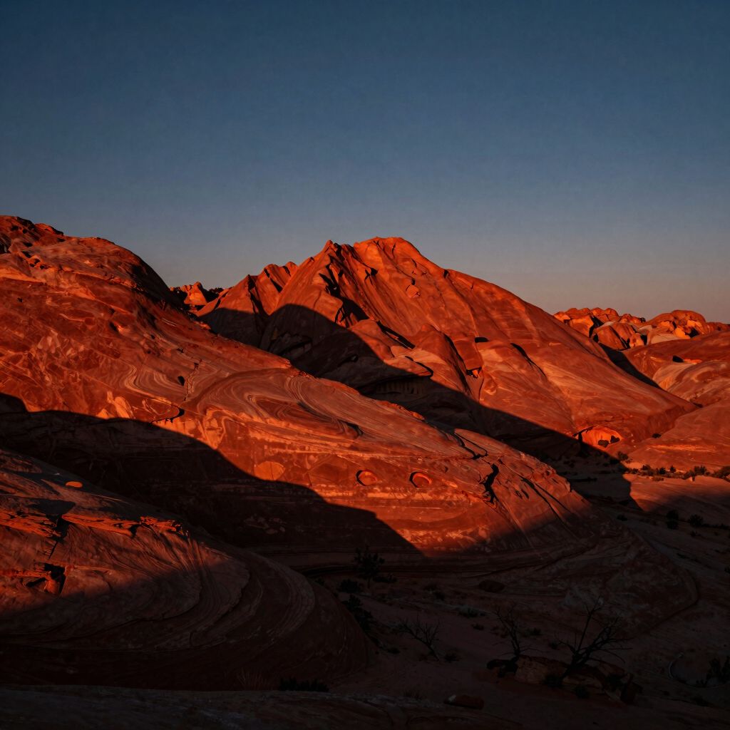 Rote Felsen im Abendlicht nahe Las Vegas